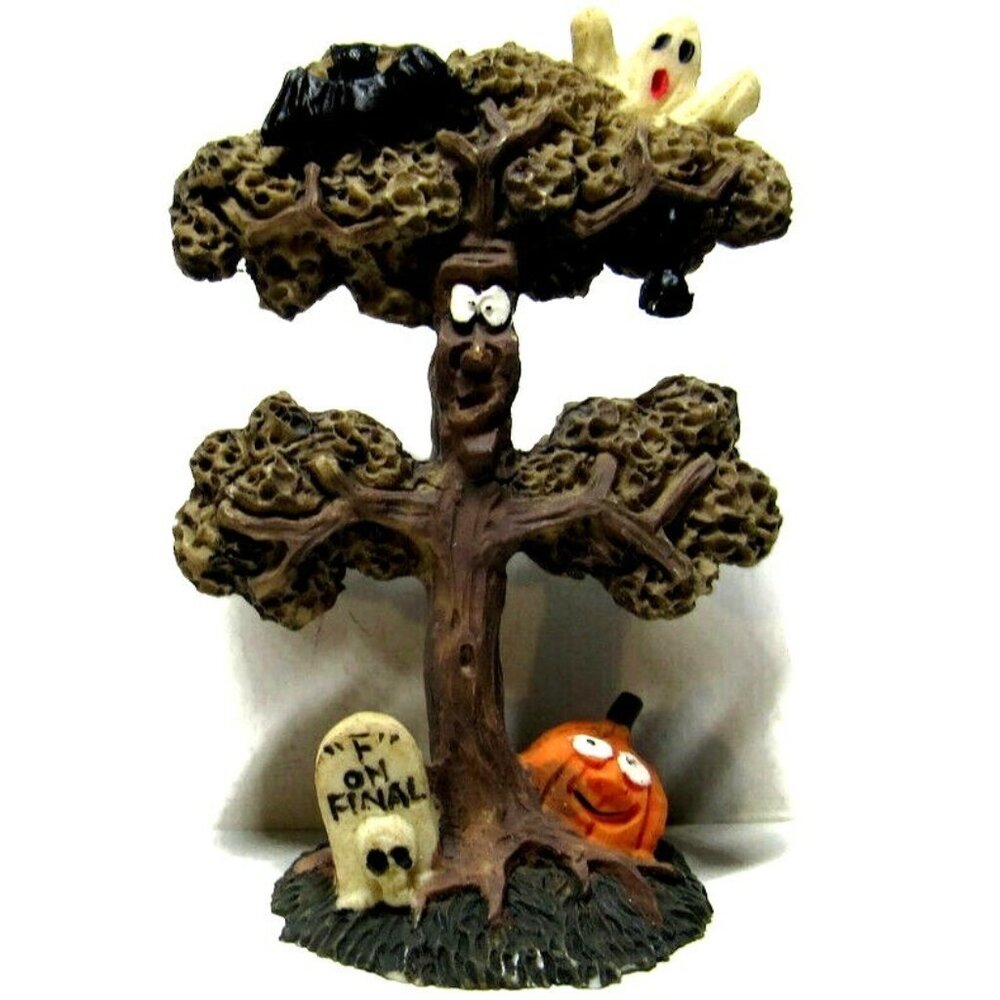 Lemax Halloween Village Figure Anthropomorphic Tree Ghosts Tombstone Bat Jack O